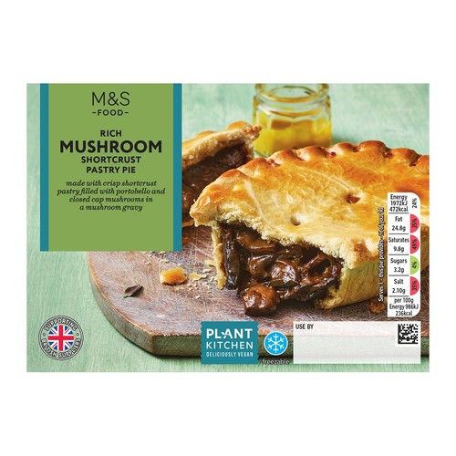 M&S Plant Kitchen Vegan Mushroom Shortcrust Pastry Pie thumbnail 2