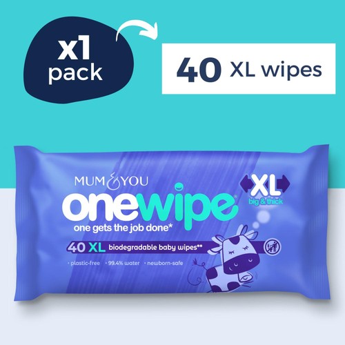 Mum & You OneWipe Extra Large Biodegradable Wet wipe thumbnail 2
