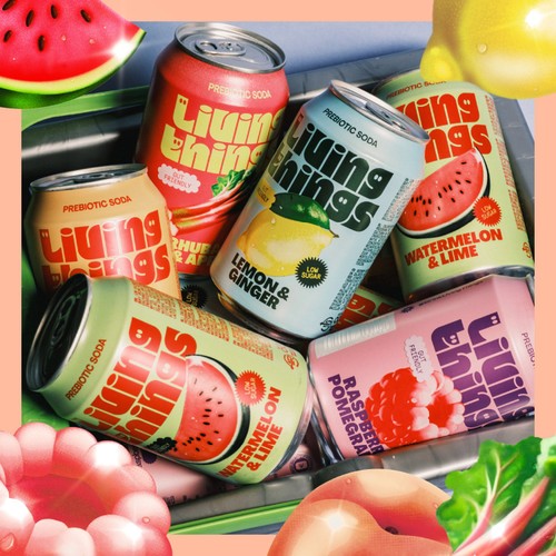 Living Things Peach & Blood Orange Biotic Soda thumbnail 4