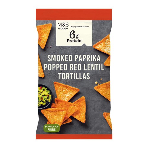 M&S Smoked Paprika Popped Red Lentil Tortillas