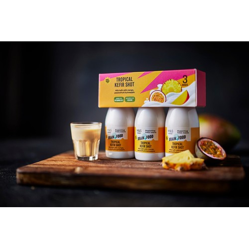 M&S Brain Food Tropical Kefir Shot Multipack thumbnail 3