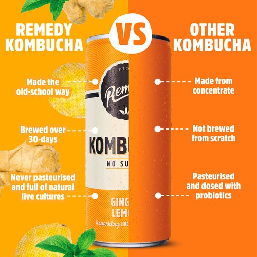 Remedy Kombucha Ginger Lemon thumbnail 2