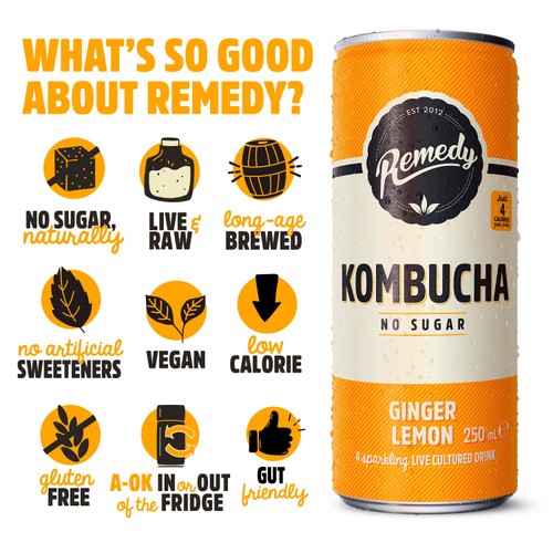 Remedy Kombucha Ginger Lemon thumbnail 4