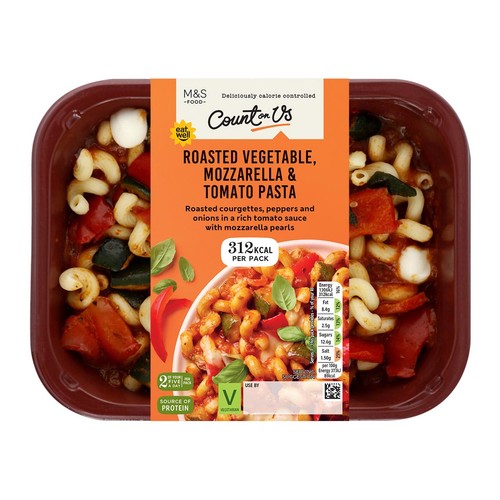 M&S Count On Us Roasted Vegetable Mozzarella & Tomato Pasta thumbnail 2