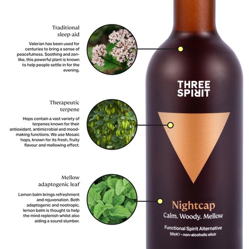 Three Spirit Nightcap Functional Non-Alcoholic Spirit Alternative thumbnail 2