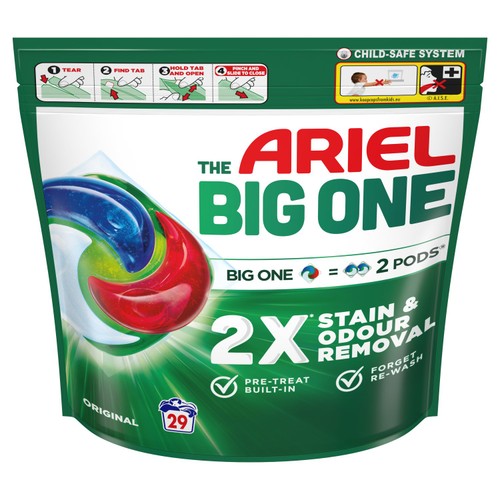 Ariel The Big One Original Washing Liquid Pods 29 Washes thumbnail 2