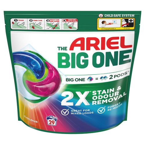 Ariel The Big One Colour Washing Liquid Pods 29 Washes thumbnail 2