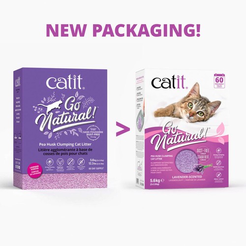 Catit Go Natural Pea Husk Litter, Lavender thumbnail 2