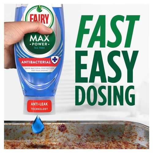 Fairy Max Power Washing Up Liquid Antibacterial thumbnail 3