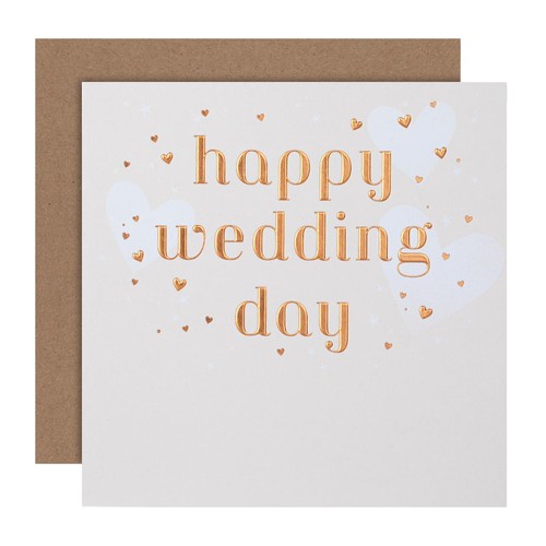 M&S Hearts Happy Wedding Day Card