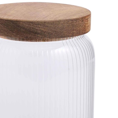 M&S Medium Ribbed Glass Storage Jar thumbnail 2