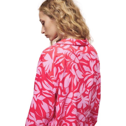 M&S Lobster Print Pyjama Top, 8, Pink  thumbnail 2