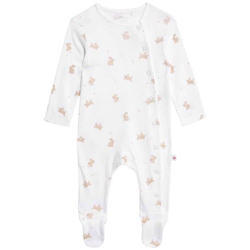 M&S Pure Cotton Bunny Sleepsuits, 18-24 Months, Light Pink thumbnail 3
