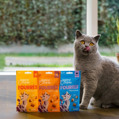 Edgard & Cooper Natural Cat Treat Pillows with Salmon thumbnail 2