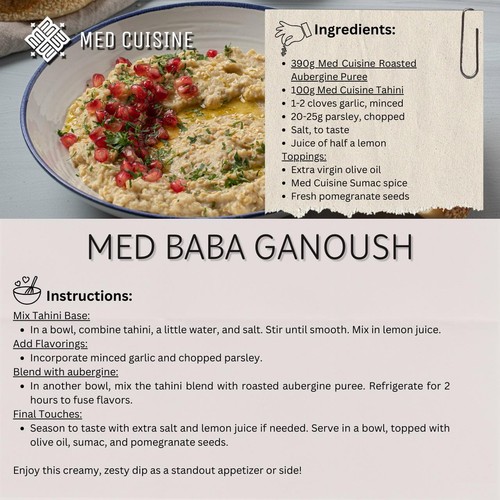 Med Cuisine Roasted Aubergine Puree thumbnail 2