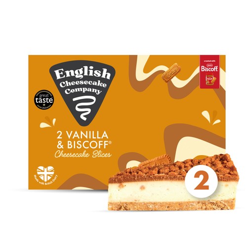 English Cheesecake Company Biscoff & Vanilla Cheesecake Slices