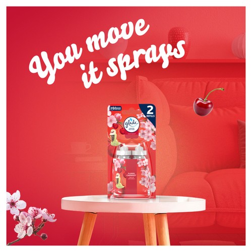 Glade Sense & Spray Air Freshener Twin Refill, Floral Cherries thumbnail 3