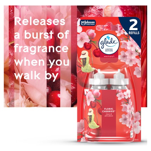 Glade Sense & Spray Air Freshener Twin Refill, Floral Cherries thumbnail 5