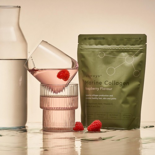 Sixways Marine Collagen Powder, Pure Wild Marine Collagen, Raspberry thumbnail 3