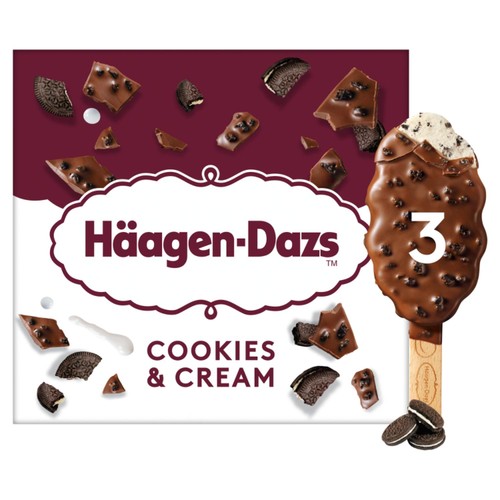 Haagen Dazs Crunchy Cookies & Cream Stick Bars