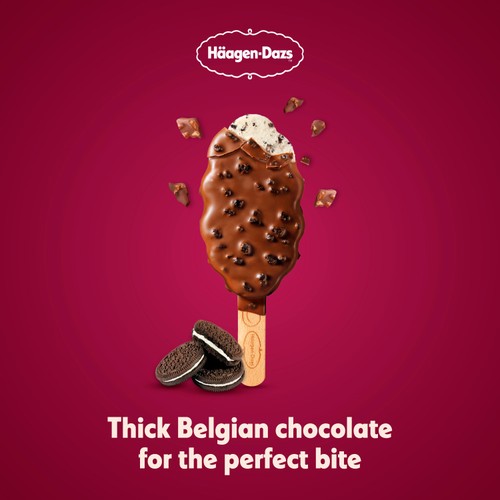Haagen-Dazs Crunchy Cookies and Cream Ice Cream Stick thumbnail 6