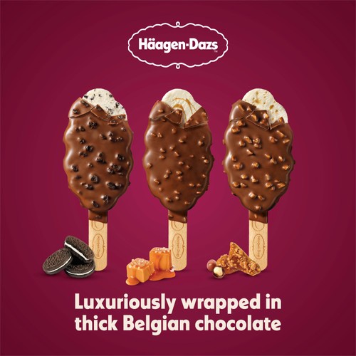 Haagen-Dazs Crunchy Cookies and Cream Ice Cream Stick thumbnail 7