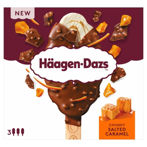 Haagen-Dazs Chunky Salted Caramel Stick Bar Ice Cream thumbnail 2