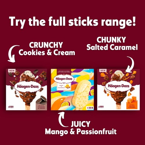 Haagen-Dazs Chunky Salted Caramel Stick Bar Ice Cream thumbnail 3