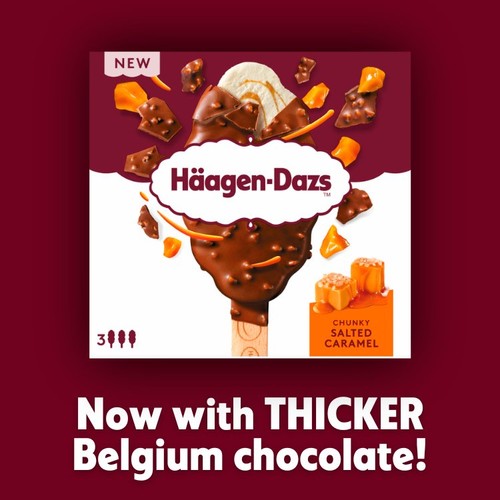 Haagen-Dazs Chunky Salted Caramel Stick Bar Ice Cream thumbnail 4