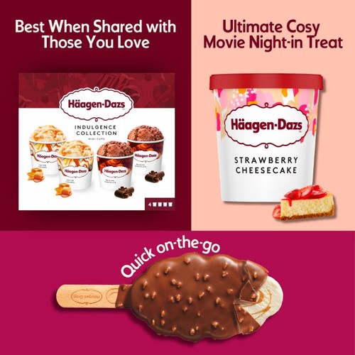 Haagen Dazs Indulgence Collection Mini Cups Ice Cream thumbnail 2