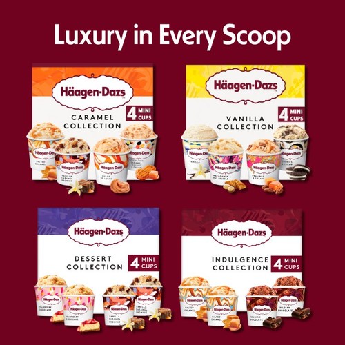Haagen Dazs Indulgence Collection Mini Cups Ice Cream thumbnail 4