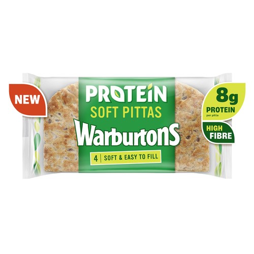 Warburtons 4 Protein Pittas thumbnail 2