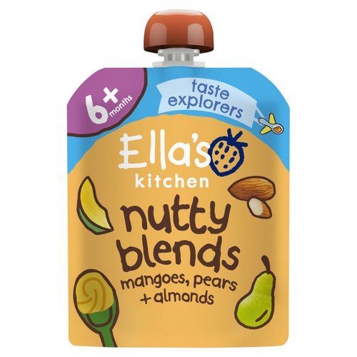 Ella's Kitchen Organic Nutty Blends Mangoes, Pears + Almonds Pouch 6m+