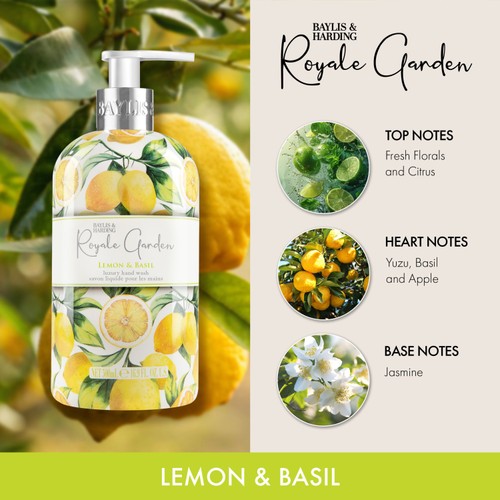 Baylis & Harding Royale Garden Lemon & Basil Hand Wash thumbnail 2