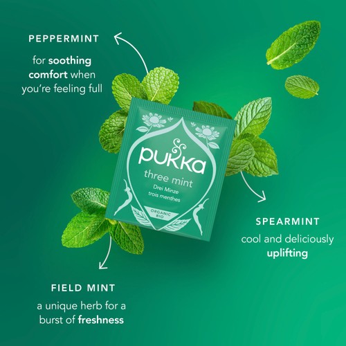 PUKKA Organic Three Mint Tea with Peppermint 40 Herbal Tea Bags thumbnail 6