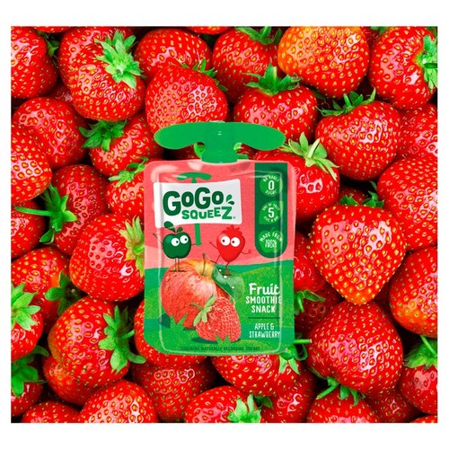 GoGo squeeZ Fruit Smoothie Snack Apple and Strawberry thumbnail 3