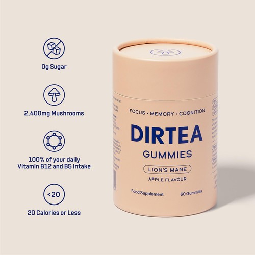 DIRTEA Lions Mane Mushroom Gummies - Apple thumbnail 3