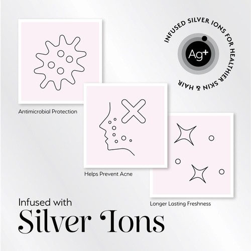 Silver Cloud Pink Satin Pillowcase Infused with Silver Ions thumbnail 4