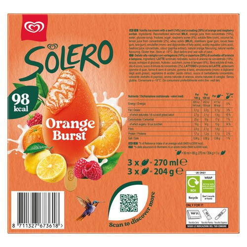 Solero Orange Burst Ice Cream Sticks thumbnail 2