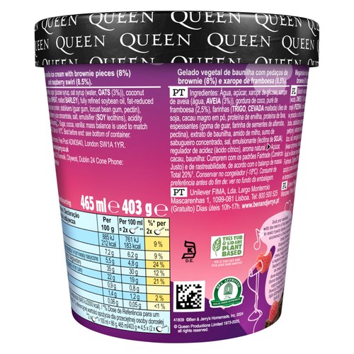 Ben & Jerry's Non Dairy Bohemian Raspberry Vegan Ice Cream Tub thumbnail 4