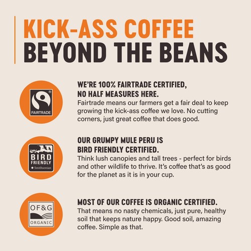 Grumpy Mule Top Notch Organic Coffee Beans thumbnail 4