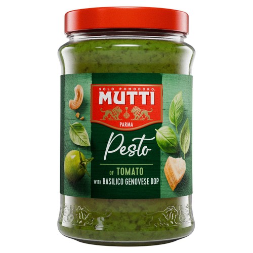 Mutti Basil Green Tomato & Parmesan Green Pesto Pasta Sauce thumbnail 2