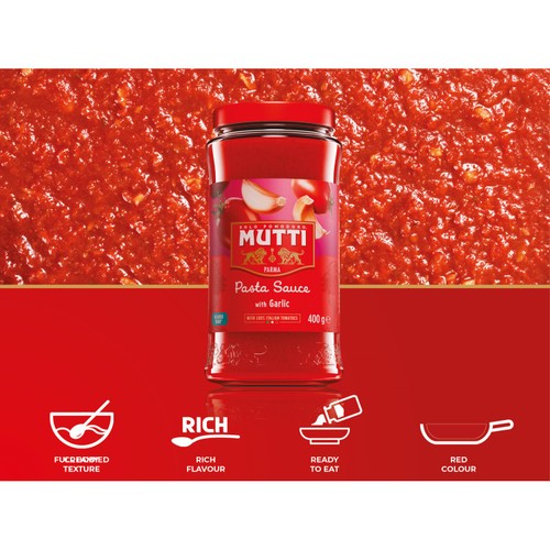 Mutti Tomato & Garlic Pasta Sauce No Added Sugar thumbnail 2