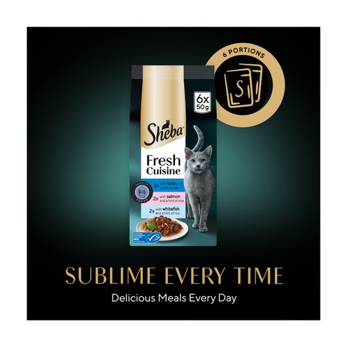 Sheba Fresh Cuisine Cat Pouches Taste of Tokyo MSC Fish Collection in Gravy thumbnail 5