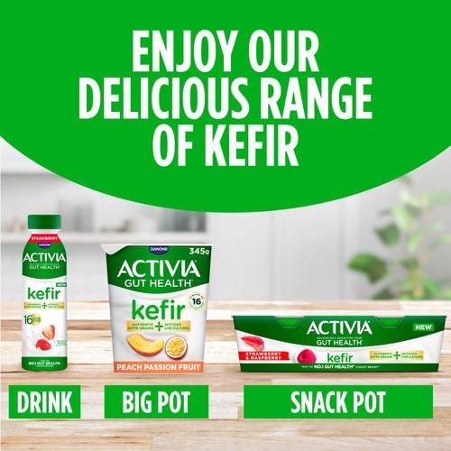 Activia Kefir Peach Passionfruit Gut Health Fruit Yoghurt Big Pot thumbnail 5