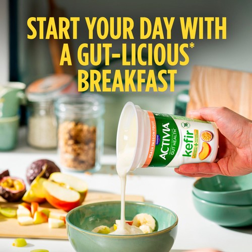 Activia Kefir Peach Passionfruit Gut Health Fruit Yoghurt Big Pot thumbnail 6