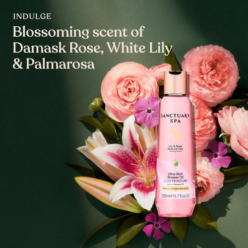 Sanctuary Spa Lily and Rose Natural Oils Shower Oil thumbnail 3