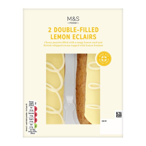 M&S 2 Double-Filled Lemon Eclairs thumbnail 2