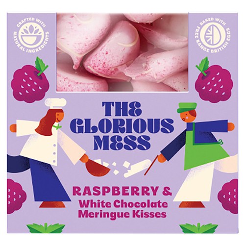 Flower & White Raspberry Eton Mess Kisses