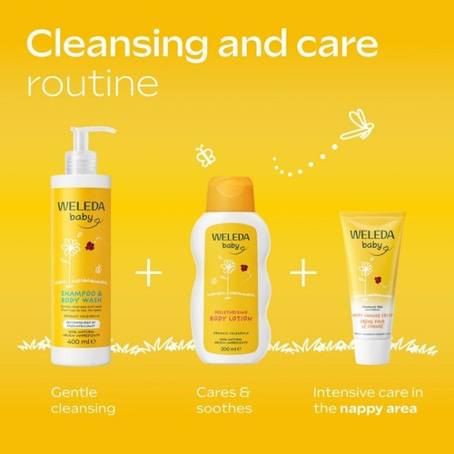 Weleda Baby 2 in 1 Calendula Natural Shampoo and Body Wash, Sensitive Skin thumbnail 3